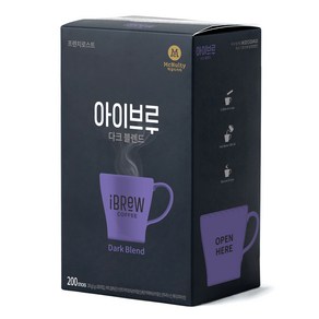 맥널티 아이브루 다크 블렌드 원두커피믹스, 1g, 200개입, 1개