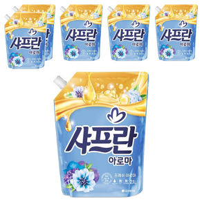 샤프란 아로마 섬유유연제 프레쉬 아로마 리필, 2.1L, 6개