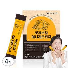 비타민마을 허니레몬진저 핫 콤부차, 4g, 30개입, 4개