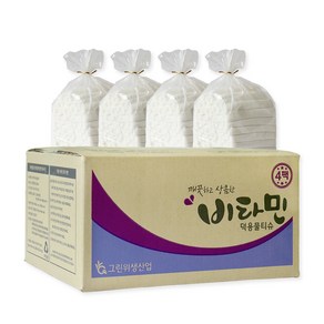 비타민 덕용물티슈 80g 플레인, 125매입, 4개