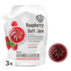 자미원 라즈베리 소프트 잼, 1kg, 3개