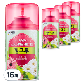 리빙굿 향그루 실내용 방향제 후로랄향 자동분사기형 본품, 280ml, 16개