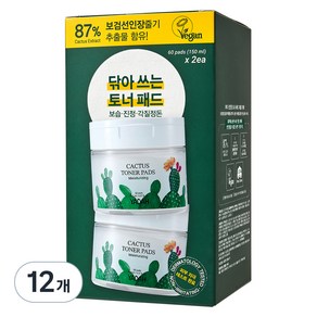 야다 선인장 토너패드 60p, 60개입, 12개