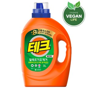 테크 알레르기 원인물질 제거 액상세제 본품, 3L, 1개