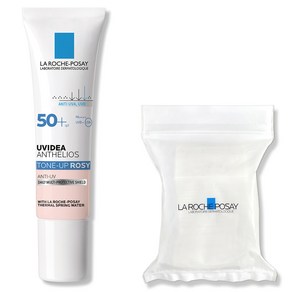 라로슈포제 유비데아 안뗄리오스 톤업 로지 선크림 SPF50+ PA++++ 30ml + 화장솜 30매