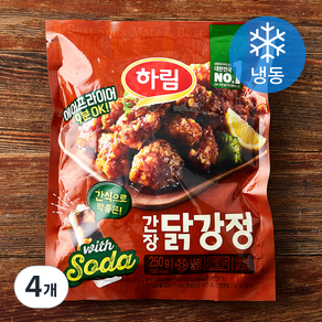 하림 간장 닭강정 (냉동), 250g, 4개