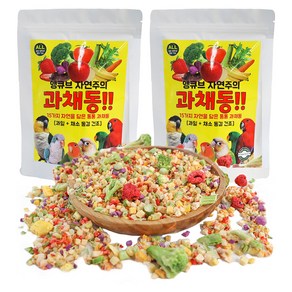 앵큐브 과채동 15가지 담은 통통 과일 채소 동결 건조 간식, 30g, 2개