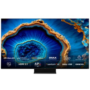 TCL 4K UHD QD Mini LED 스마트TV, 165cm(65인치), 65C755, 스탠드형, 방문설치