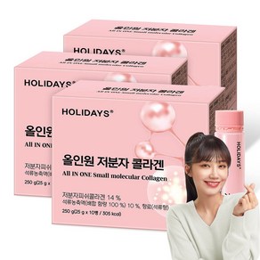 홀리데이즈 올인원 저분자 콜라겐 30p, 250g, 3개