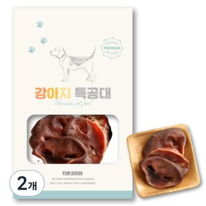 강아지특공대 강아지 쫄깃한 돼지코 수제간식 3p, 50g, 2개