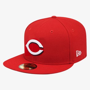 뉴에라 59FIFTY 어센틱 신시내티 레즈 MLB 모자, SCARLET