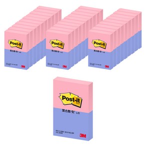 쓰리엠 포스트잇 일반노트 미니사이즈 2p, 핑크+블루(혼하), 100매, 30세트