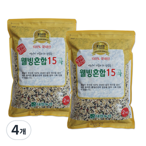 대한농산 웰빙 혼합 15곡, 2kg, 4개