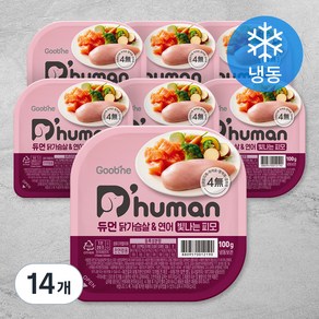 듀먼 전연령용 강아지 빛나는피모 화식사료, 닭+연어, 100g, 14팩