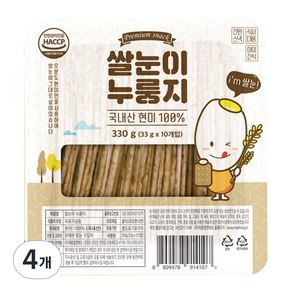 쌀눈이 누룽지, 330g, 4개