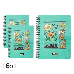 BT21 에폭 PP커버 노트, 슈키, 6개