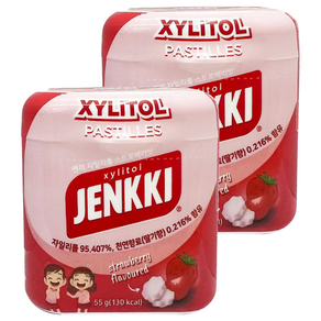 옌끼 자일리톨 스트로베리맛 캔디, 55g, 2개