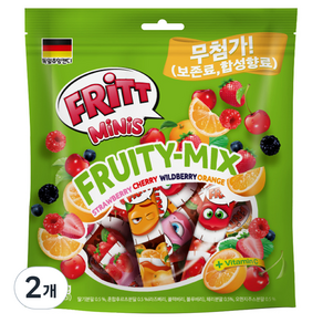 FRITT 미니 츄잉 젤리, 350g, 2개