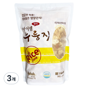 아이엠 현미 누룽지, 1kg, 3개