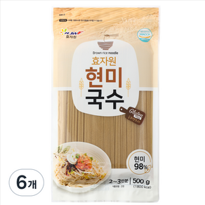 효자원 현미국수, 6개, 500g