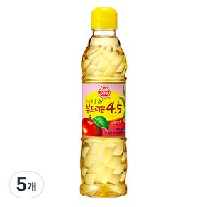 오뚜기 저산도 4.5 사과식초, 500ml, 5개