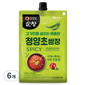 청정원순창 청양초쌈장, 190g, 6개