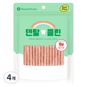 네츄럴코어 강아지 델리플러스 포크콜라겐 딸기껌 40p, 딸기, 200g, 4개