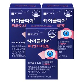 아이클리어 루테인아스타잔틴, 30정, 12g, 3개