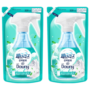 페브리즈 다우니 실내건조 프레시클린향 섬유 탈취제 리필, 320ml, 2개