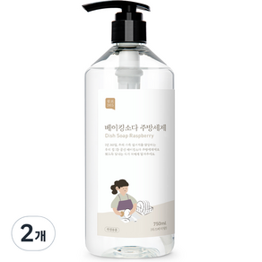 쉼표365 베이킹소다 주방세제 라즈베리향, 750ml, 2개