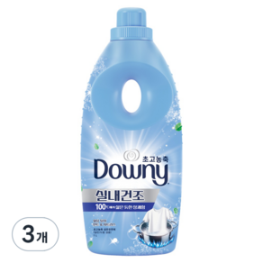 다우니 실내건조 삶음 탈취 민트&시트러스 초고농축 섬유유연제 본품, 1L, 3개