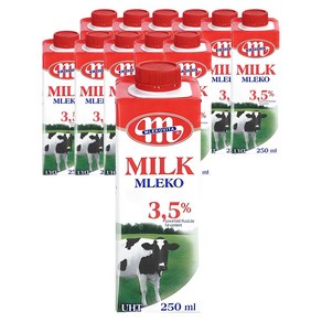 믈레코비타 3.5% 멸균우유, 250ml, 12개