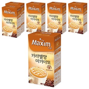 맥심 카페 카라멜향 마키아또 일반커피믹스 스틱형, 13g, 10개입, 6개