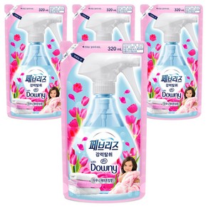 페브리즈 섬유탈취제 다우니 에이프릴향 리필, 320ml, 4개