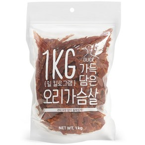 슈퍼츄 강아지 일킬로그램 가득담은 육포, 오리가슴살, 1개, 1kg