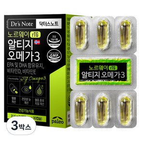 팔레오 닥터스노트 알티지 오메가3 31.5g, 30정, 3개