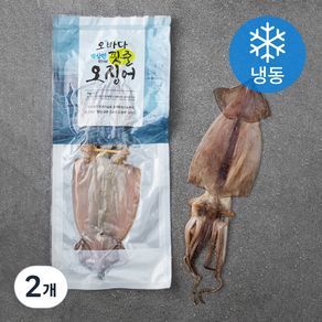 오바다 원양산 반건조오징어 대 3미 (냉동), 330g, 2개