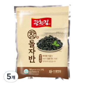 광천김 참 돌자반, 500g, 5개