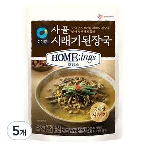 청정원 호밍스 사골 시래기된장국, 450g, 5개