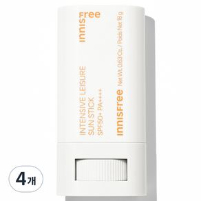 이니스프리 인텐시브 레져 선스틱 SPF50+ PA++++, 18g, 4개