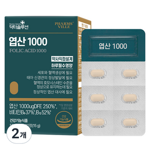 닥터솔루션 엽산1000 15g, 2개, 30정