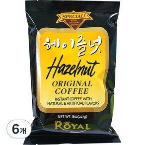 로얄 헤이즐넛향 인스턴트 커피, 227g, 1개입, 6개