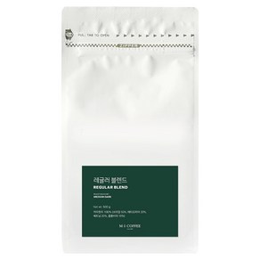 엠아이커피 레귤러 블렌드 커피, 홀빈(분쇄안함), 500g, 1개