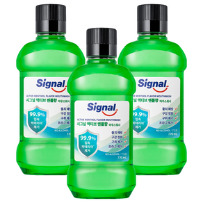 Signal 액티브 멘톨향 구강청결제, 770ml, 3개