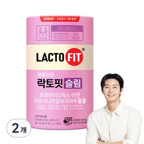 락토핏 슬림 유산균 60p, 120g, 2개