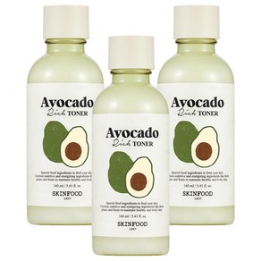 스킨푸드 아보카도 리치 토너, 160ml, 3개