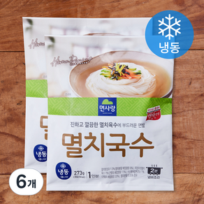 면사랑 멸치국수 1인분 (냉동), 273g, 6개