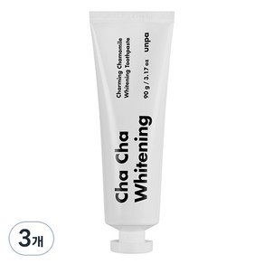 언파 차차 프리미엄 미백 치약, 90g, 3개