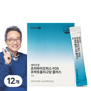 데이즈온 프리바이오틱스 FOS 프락토올리고당 플러스 30p, 120g, 12개