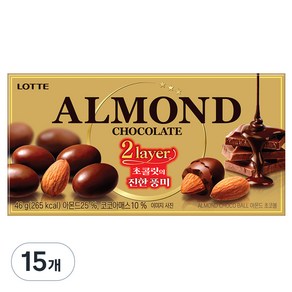 롯데웰푸드 아몬드 초코볼, 46g, 15개
